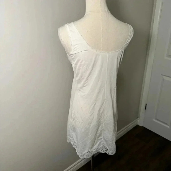 Vintage nylon and lace cottagecore mini slip lingerie dress M - Picture 4 of 4